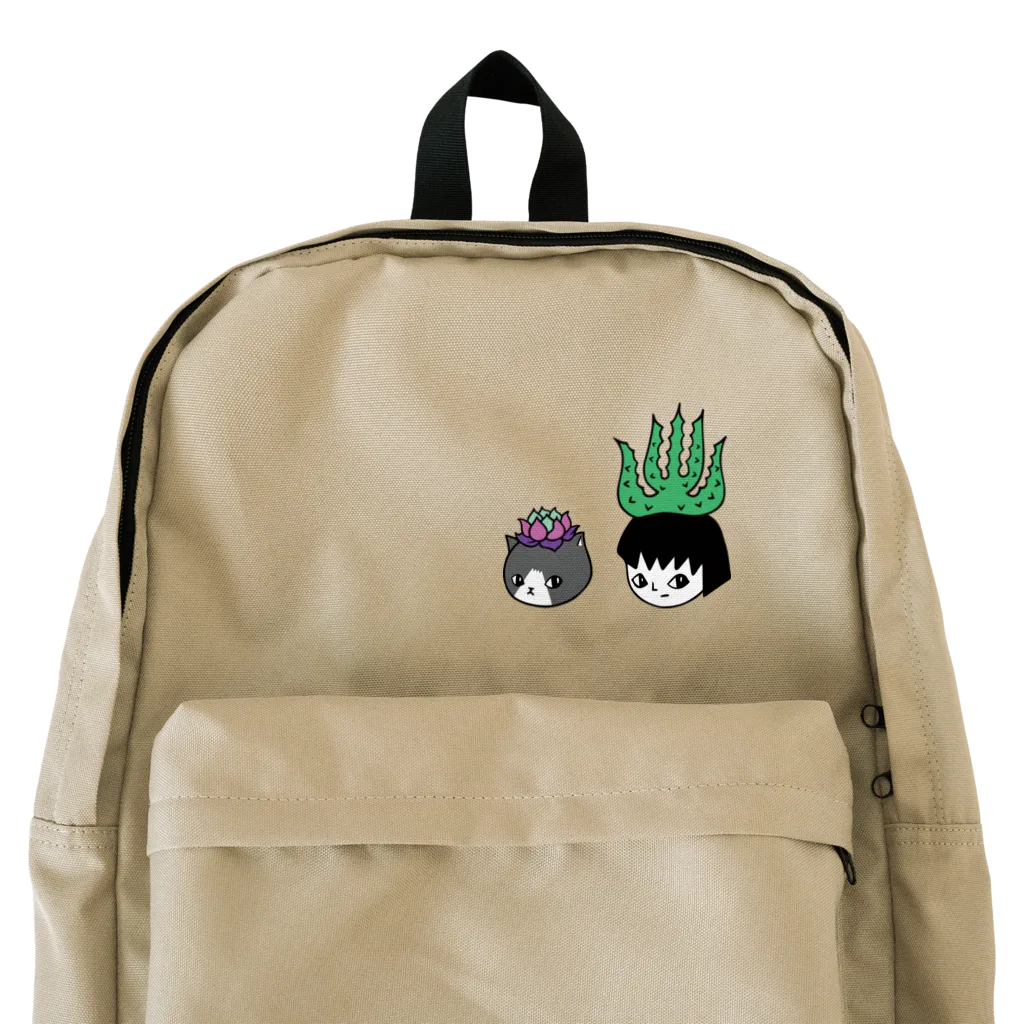 nanaqsaのアロエのアッちゃん隣にエケネコ Backpack