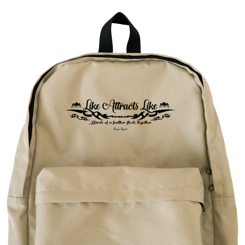 Ray's Spirit　レイズスピリットのLike Attracts Like（BLACK） Backpack
