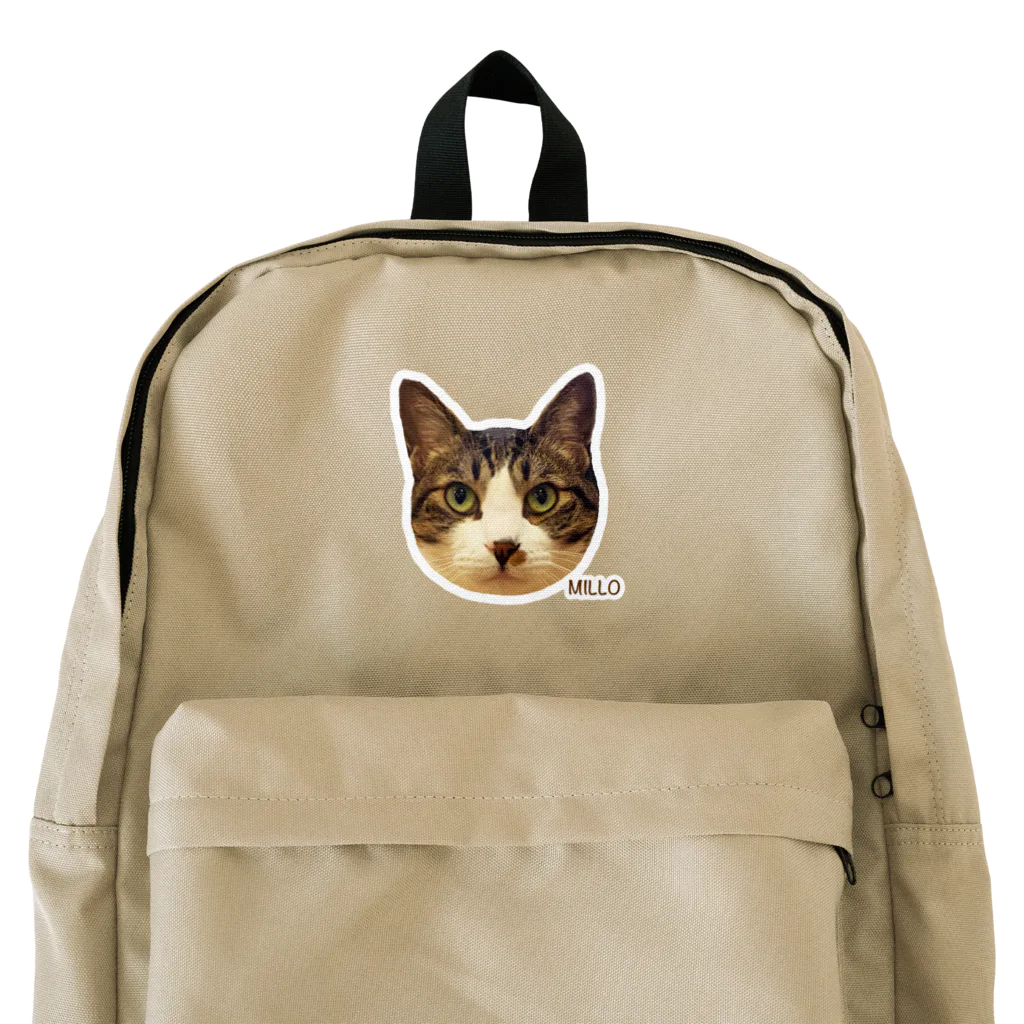 猫カフェ ぶぅたんグッズショップの絵文字ミロくん Backpack