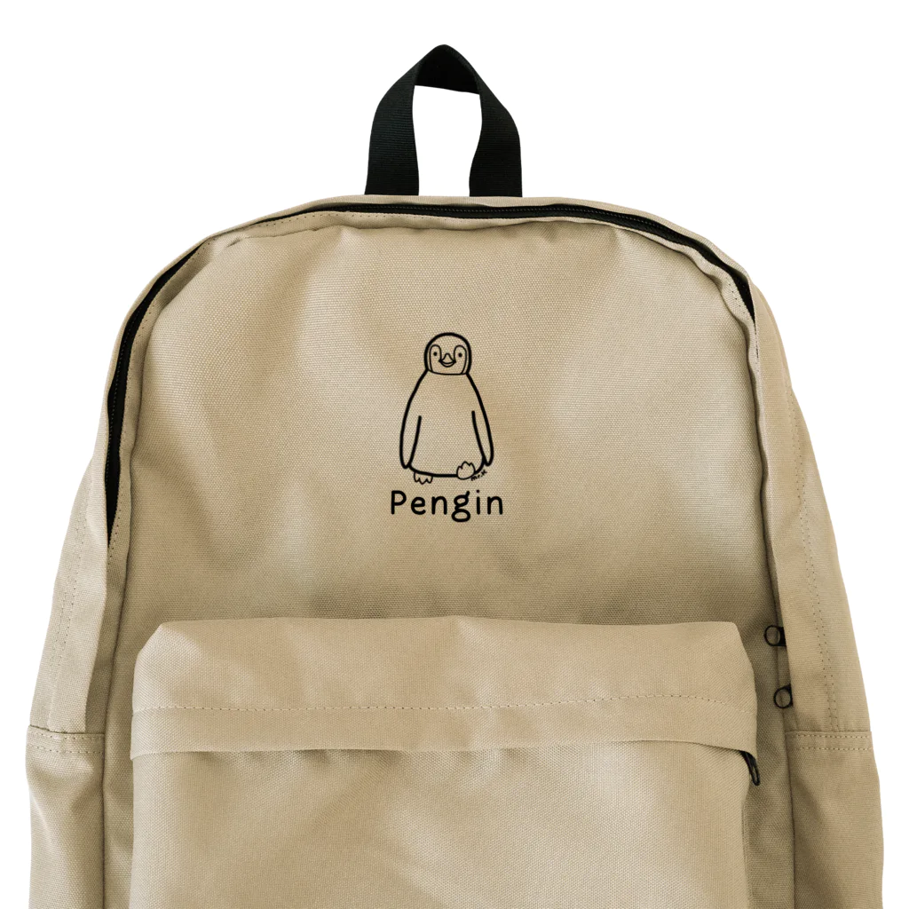 MrKShirtsのPengin (ペンギン) 黒デザイン Backpack