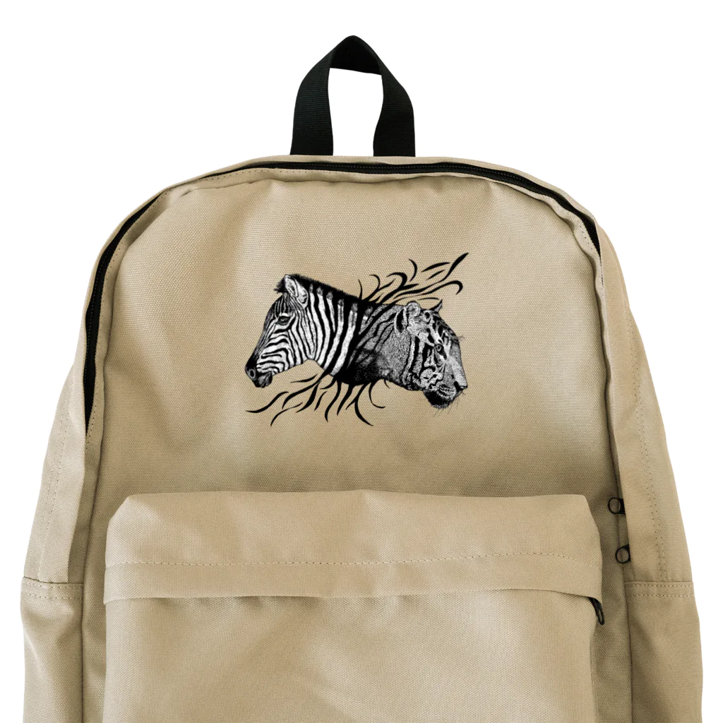 ZIGZIG CIDER GRAPHICのシマのウマトラ Backpack