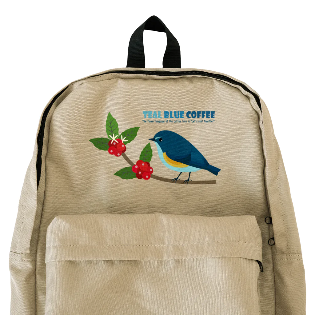 Teal Blue CoffeeのTeal Blue Bird Backpack