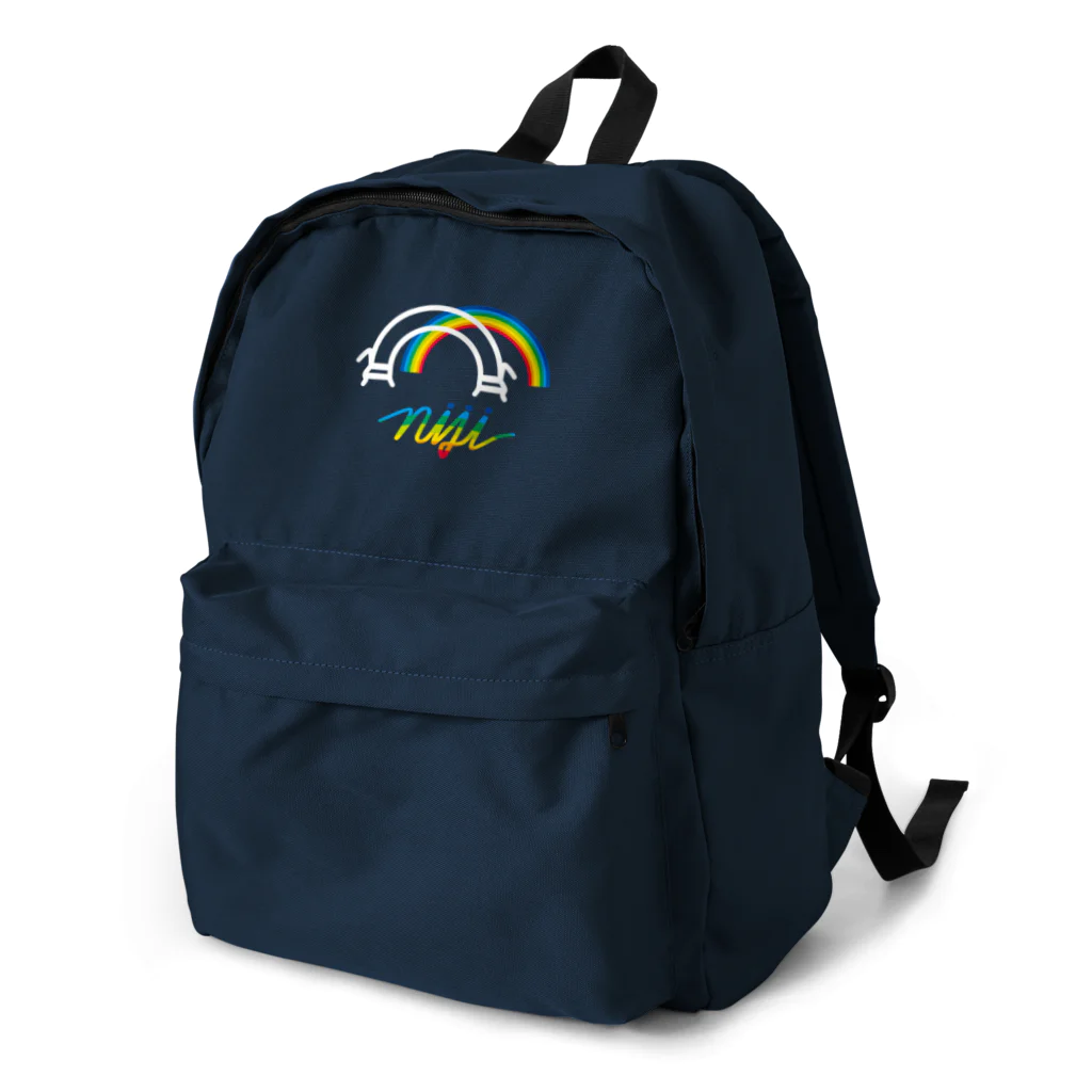 てかきひと よねやせふの虹 niji 甲骨文字 白字版 リュック Backpack