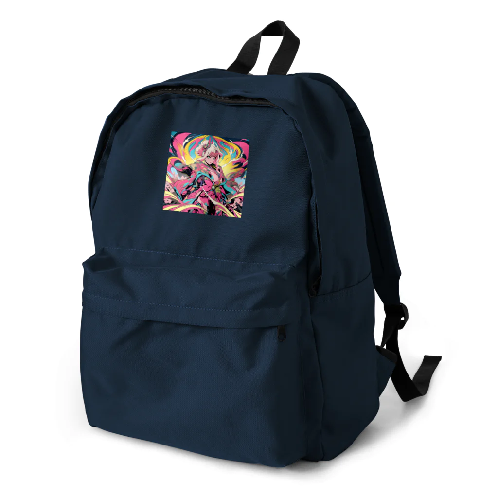 カピパーラ🐻の絢爛華麗♪着物ガール Backpack