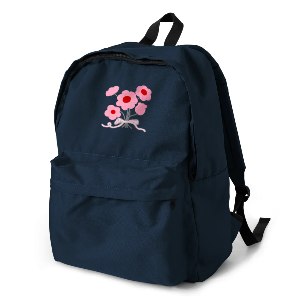 レモンスカッシュの泡のピンクと赤とチェックのブーケ Backpack