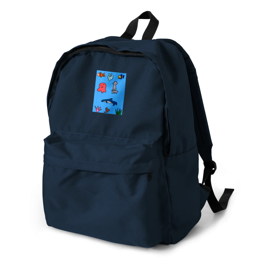 絵が下手な人。の海産物フェア Backpack