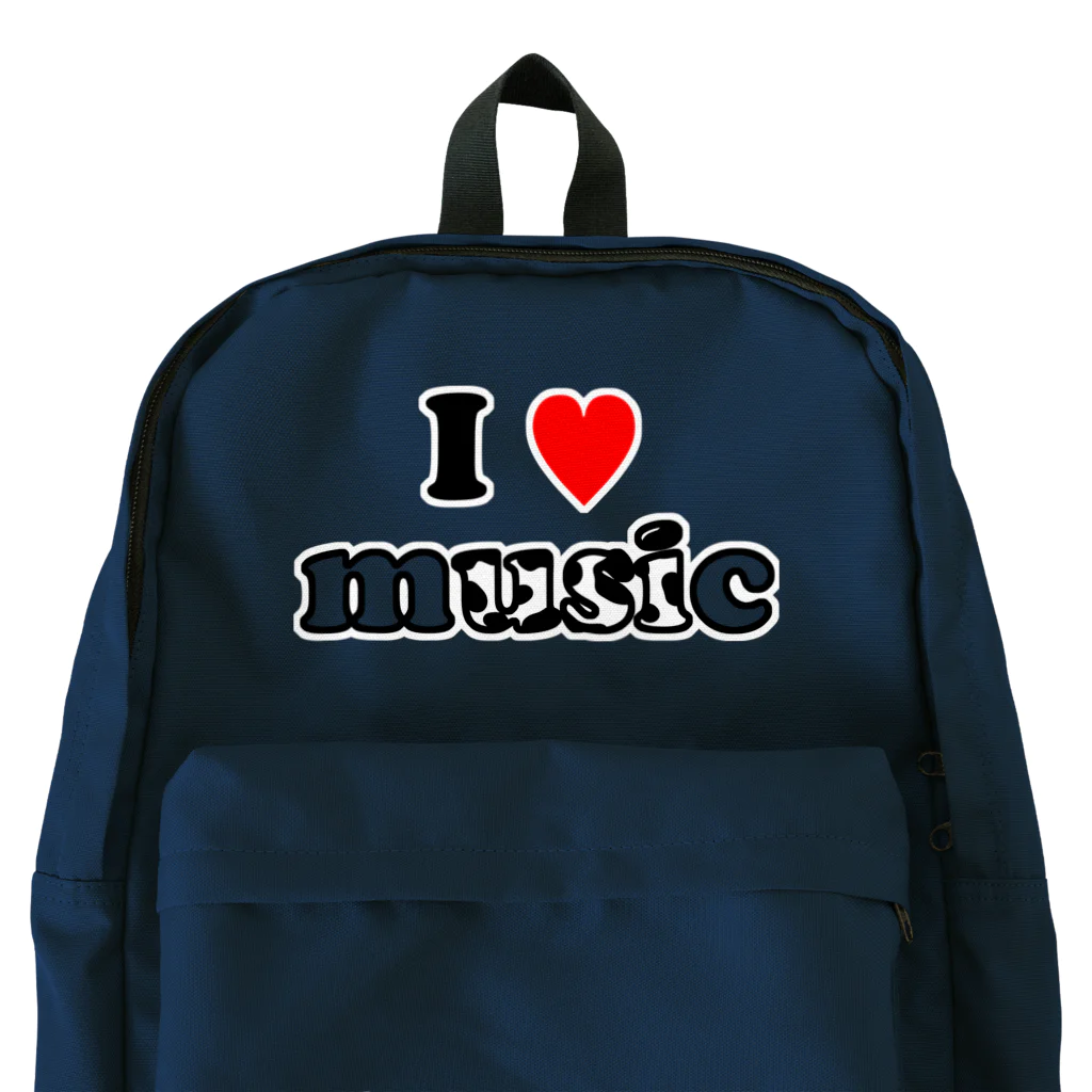 牛のTシャツ屋のI love music リュック