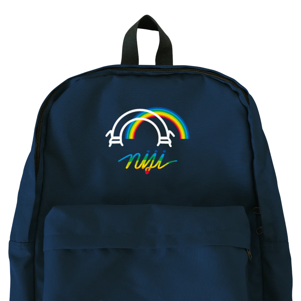 てかきひと よねやせふの虹 niji 甲骨文字 白字版 リュック Backpack