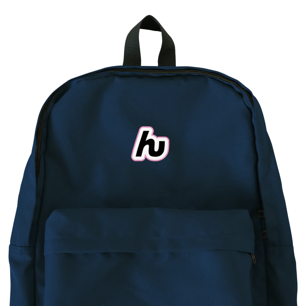 npanpaのんぱんぱ　「ん」リュック (ロゴ 黒×ピンク) Backpack