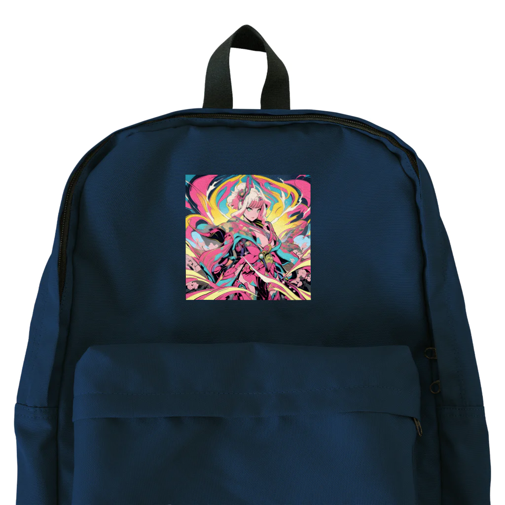 カピパーラ🐻の絢爛華麗♪着物ガール Backpack