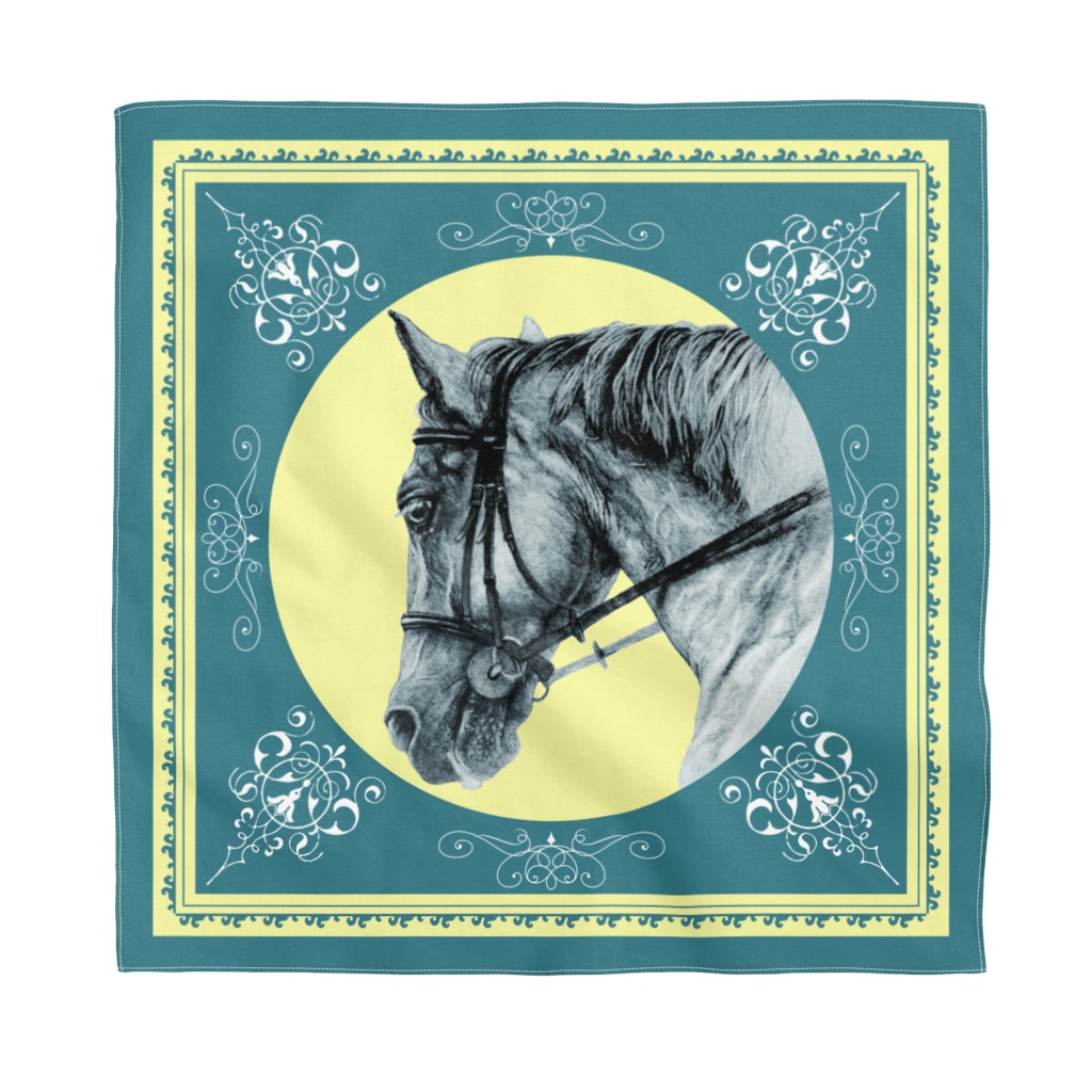馬の絵バンダナ2 馬の絵の画家 斉藤いつみ Cafevalse のバンダナ通販 Suzuri スズリ