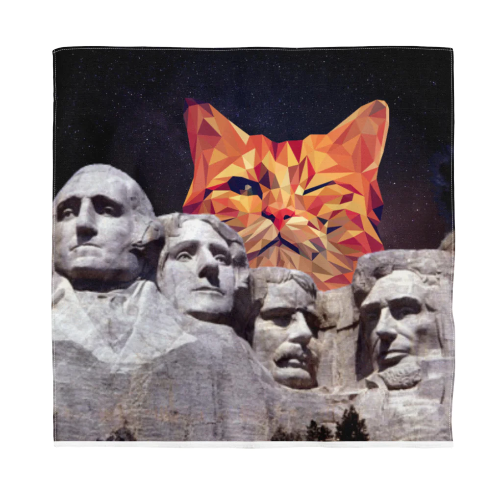 SPADAのMoai Statue and Cat Art Bandana