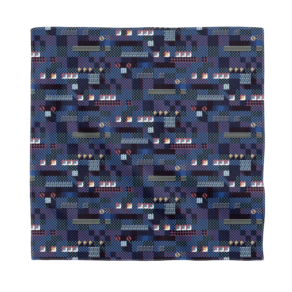 m7kenjiのpixelTextilePattern_01 バンダナ