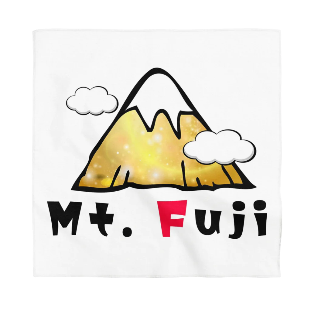 レアレアコクアのいいことありそう! 金運シリーズ　(富士山　Mt.Fuji) バンダナ