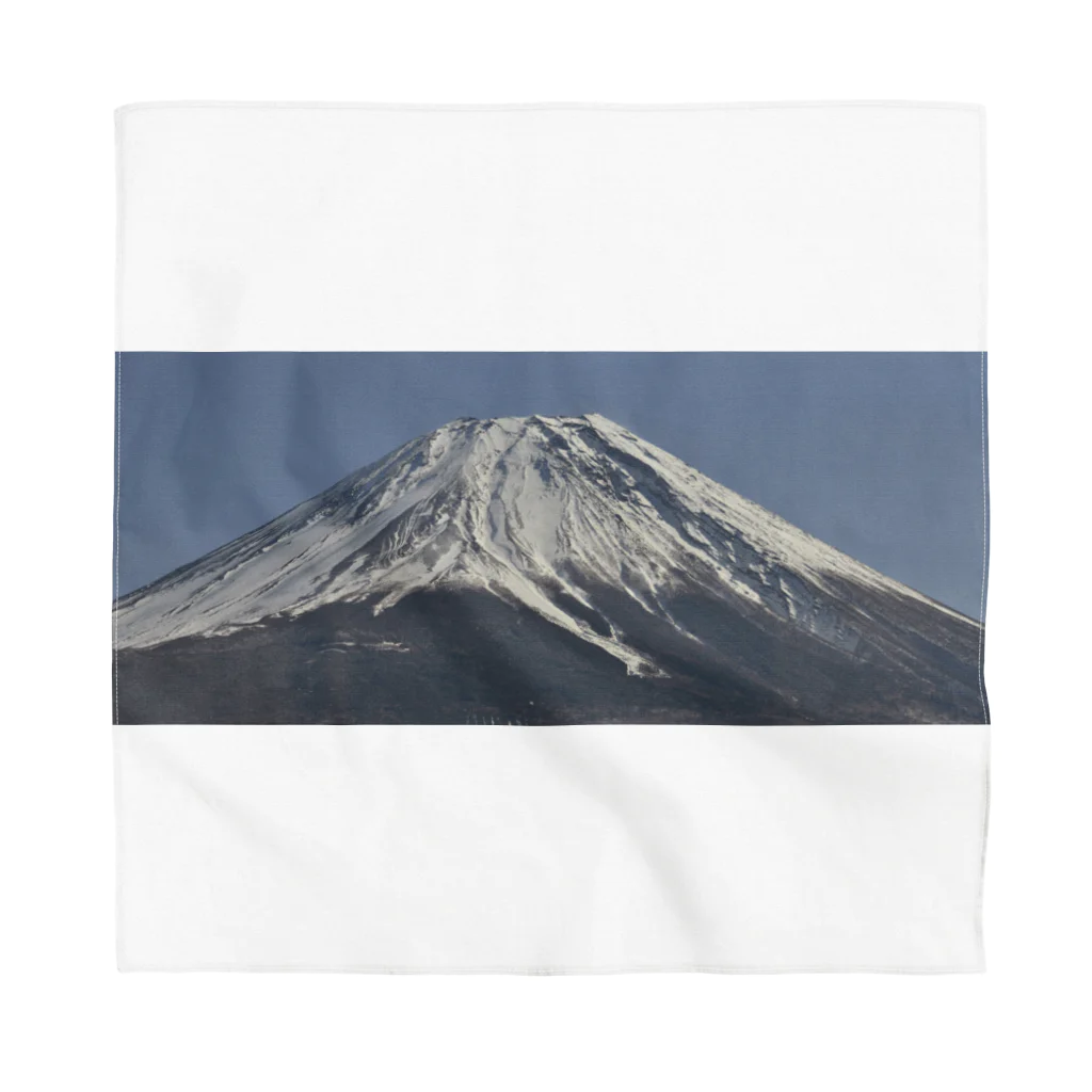 下田村の冠雪した富士山 Bandana