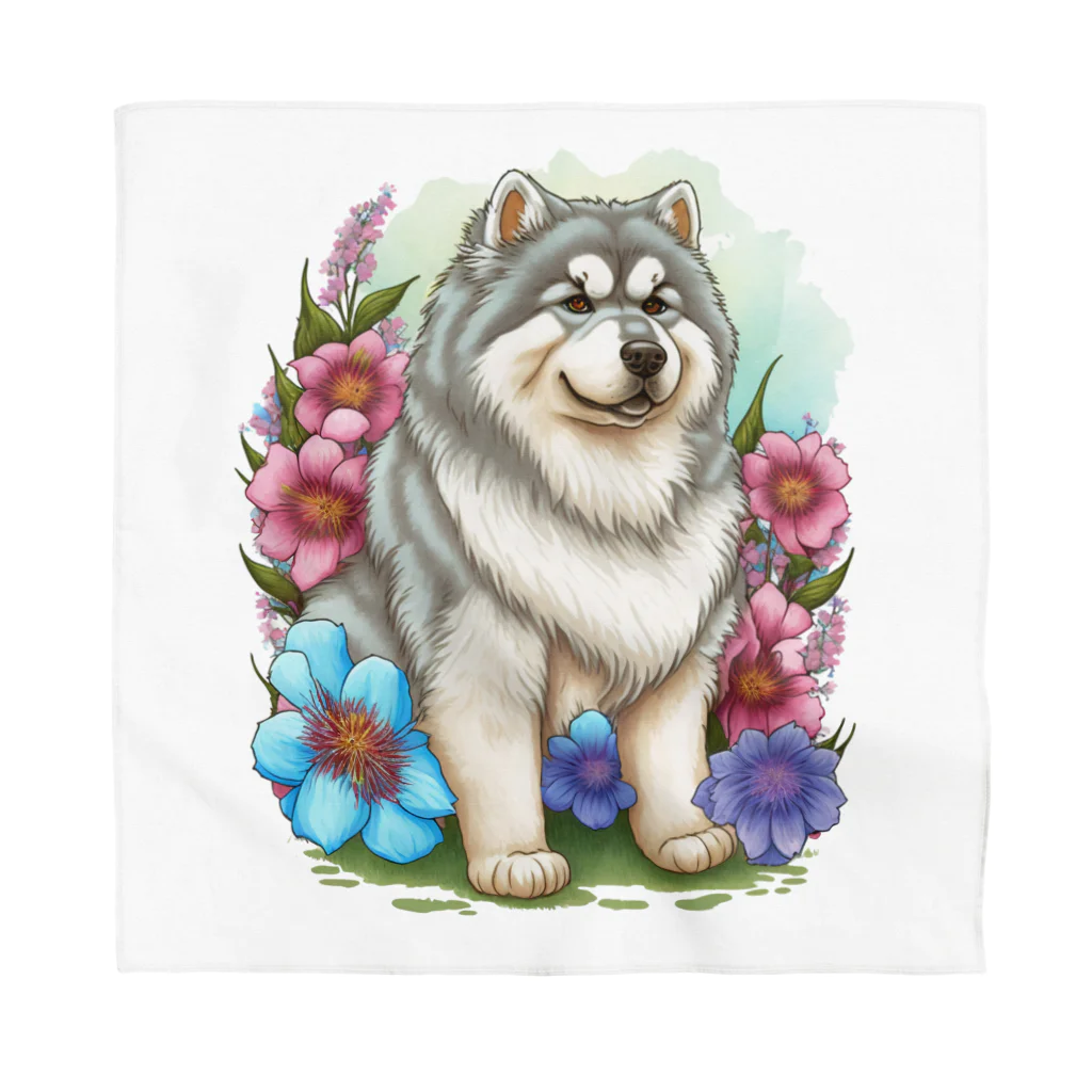 znbmsrrの花アラスカの子犬。 愛犬家のためのキュートなデザイン。 Bandana