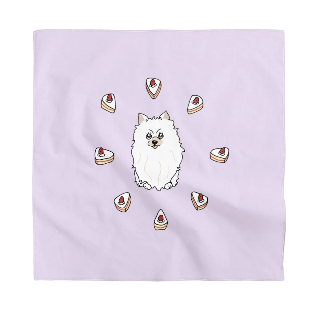 Hinanochin.shopの a pomeranian / shortcake Bandana