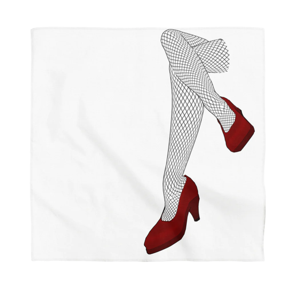 富羽彩絵の網タイツ生足　ストッキング脚足フェチ　バニー　女性　sm　Fishnet tights Bandana