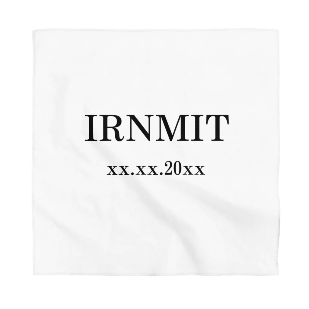 IRNMITのIRNMITロゴ xx.xx.20xx バンダナ