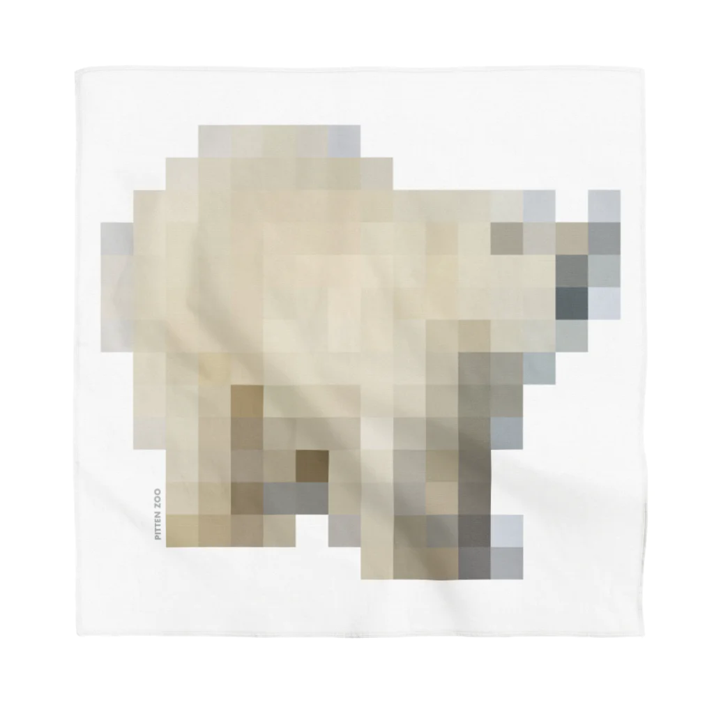 PITTEN PRODUCTSのPIXEL_ANIMAL_02(POLARBEAR) バンダナ