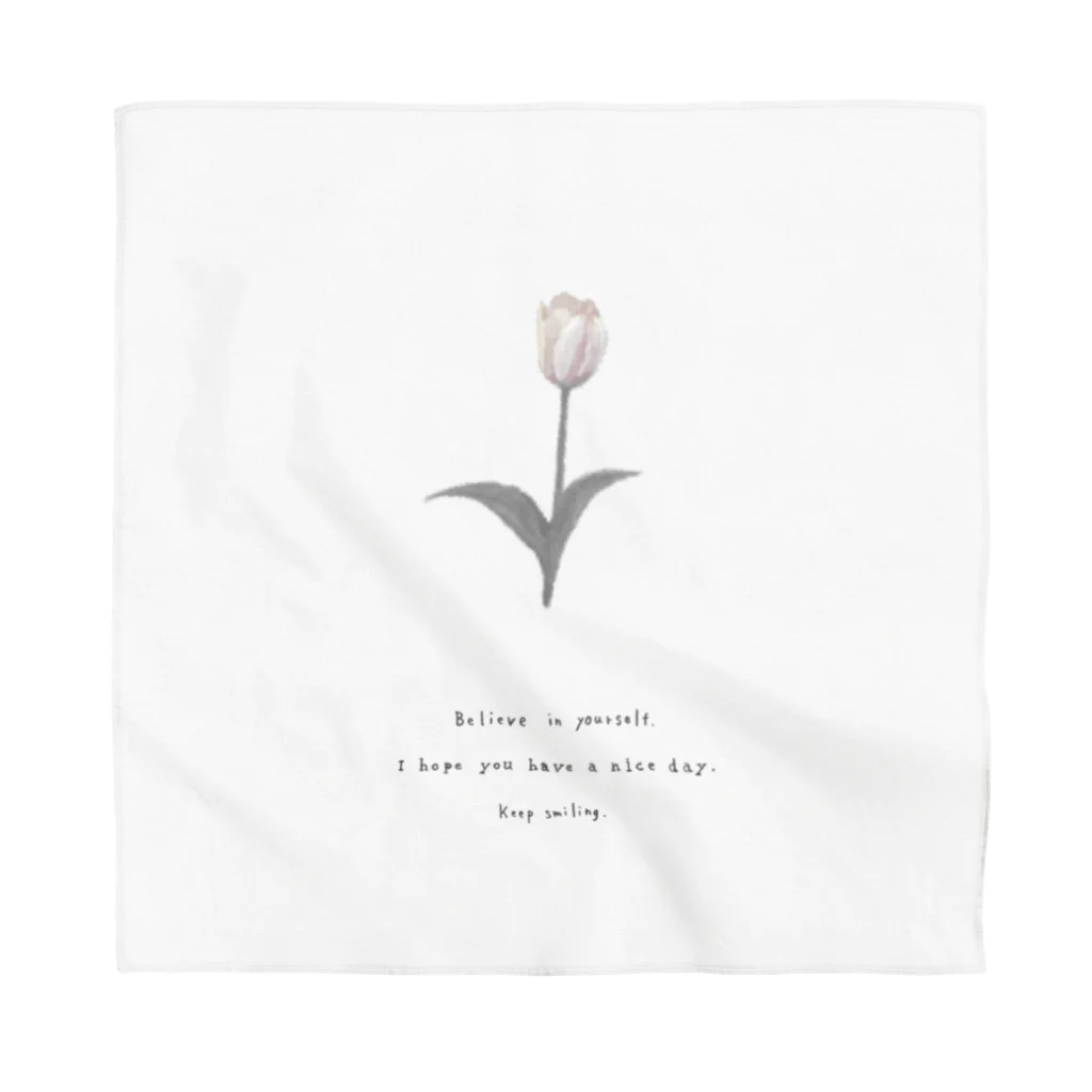 rilybiiの🌷 White Grayish Cherry Blossom Tulip . Bandana