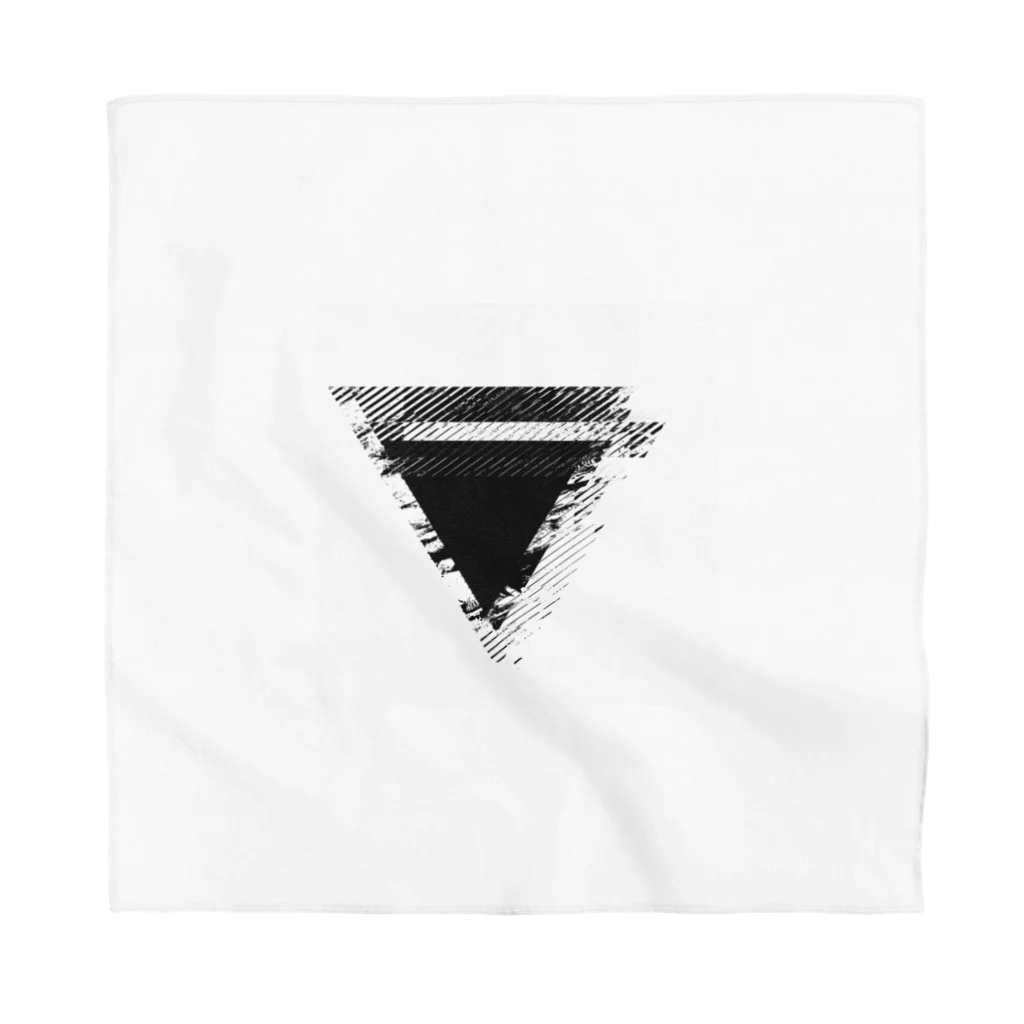 #FFFFFFの逆三角形ロゴマーク バンダナ