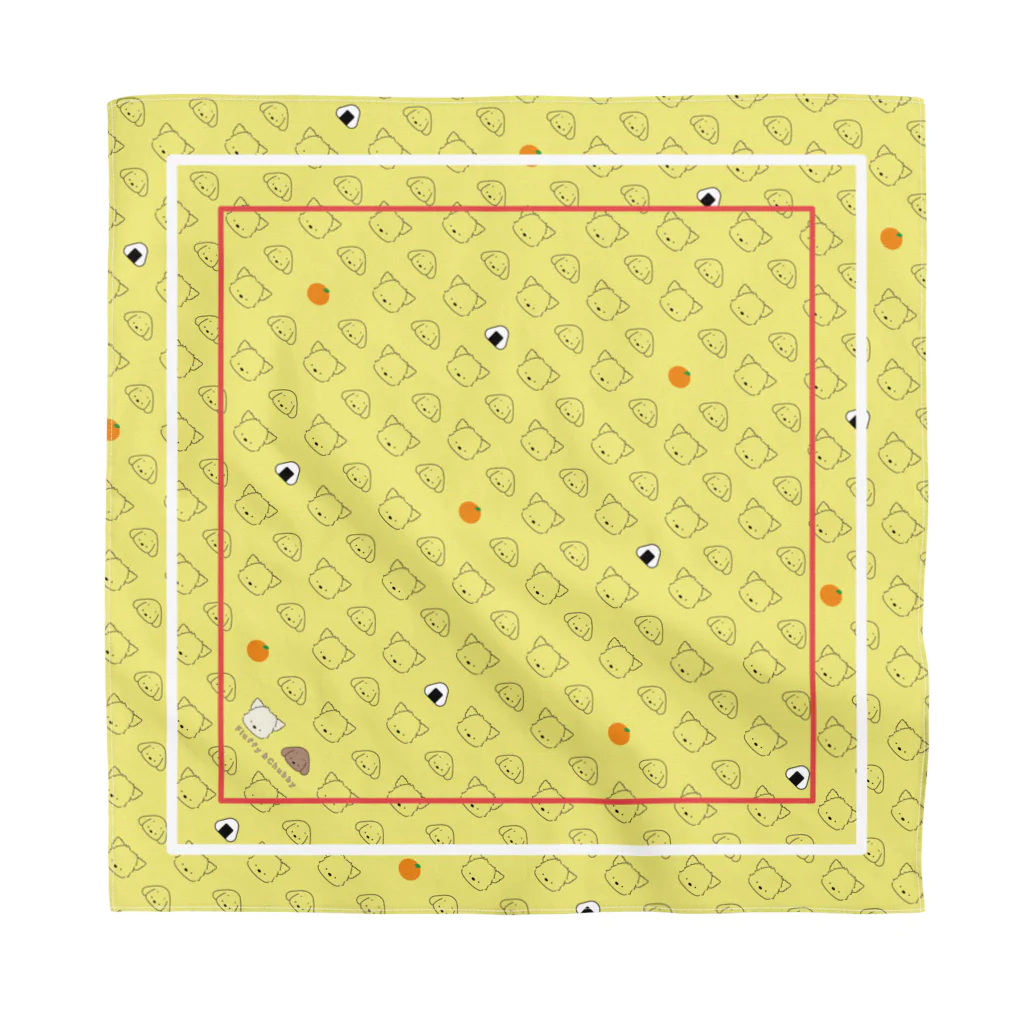 春もとこ・ふらふぃーとチャビィのふらふぃーとチャビィの顔パターンバンダナ（イエロー） バンダナ