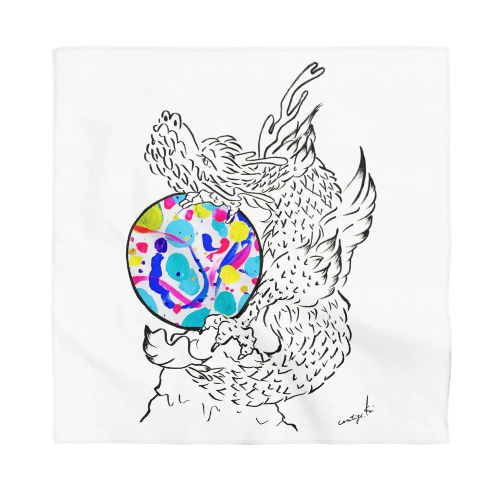 コンティーゴ・デザインのsave the earth _ sleepy dragon Bandana