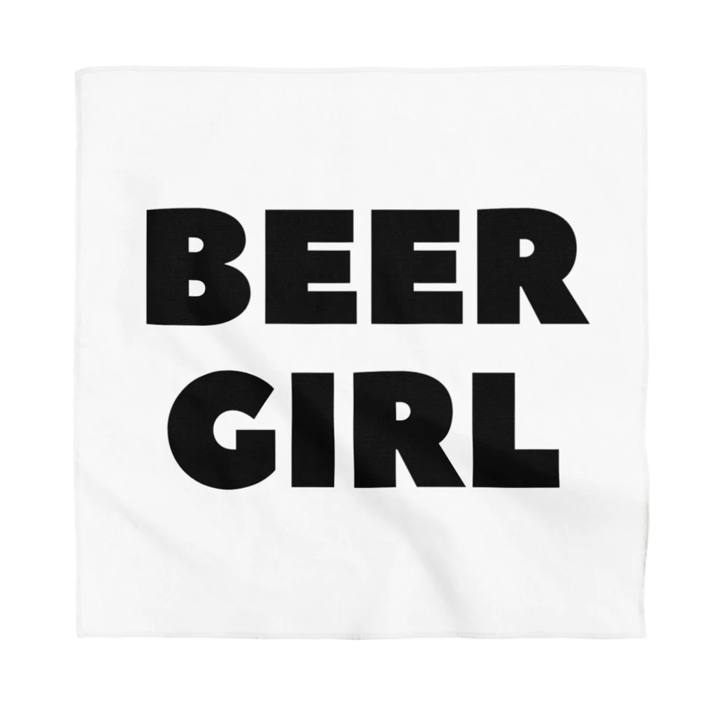 BEERのビールガール_黒字(白背景) Bandana