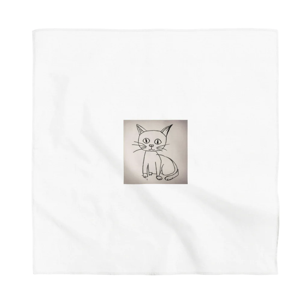 Kemasatariの猫の絵 Bandana