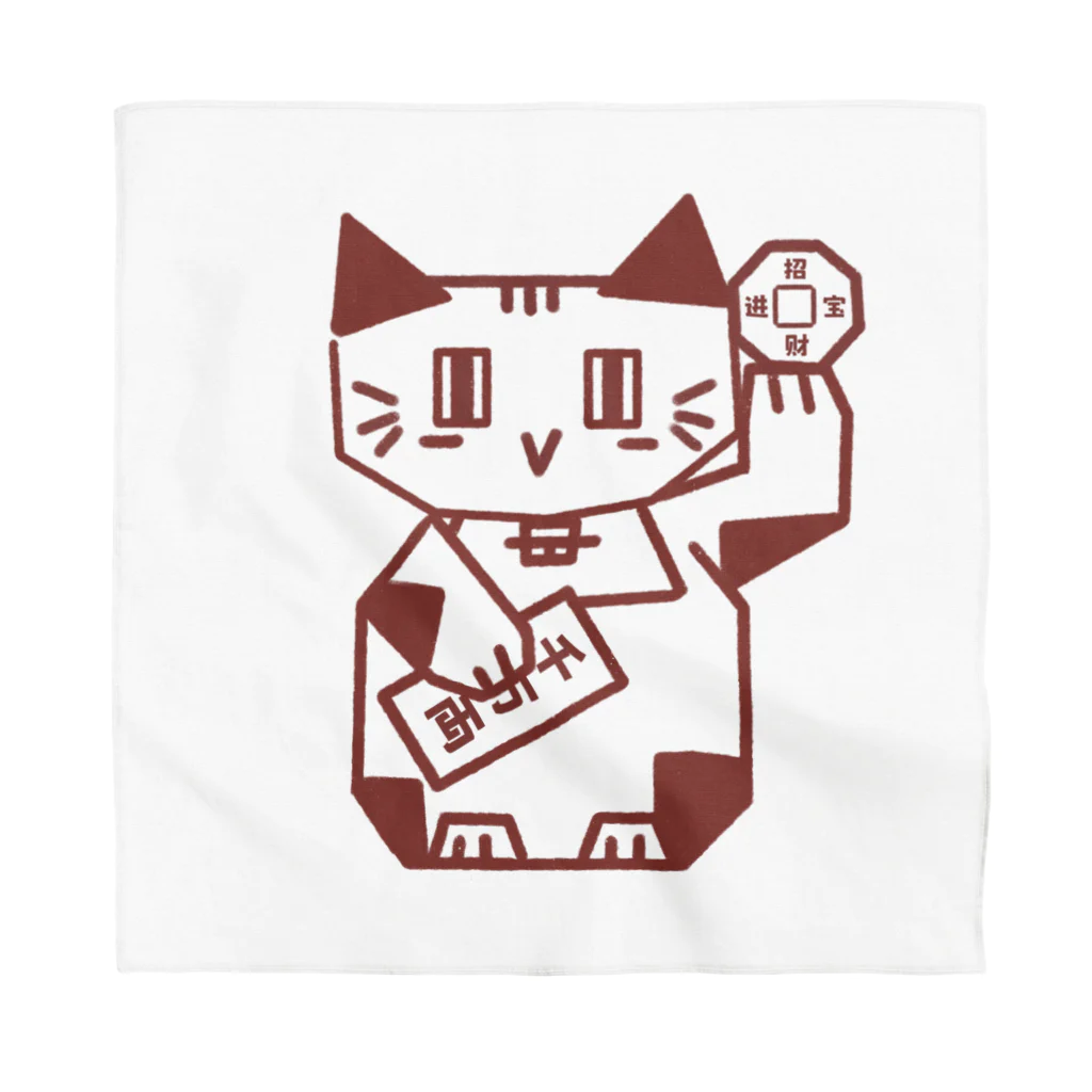 Lin Designのしかくい招き猫 Bandana