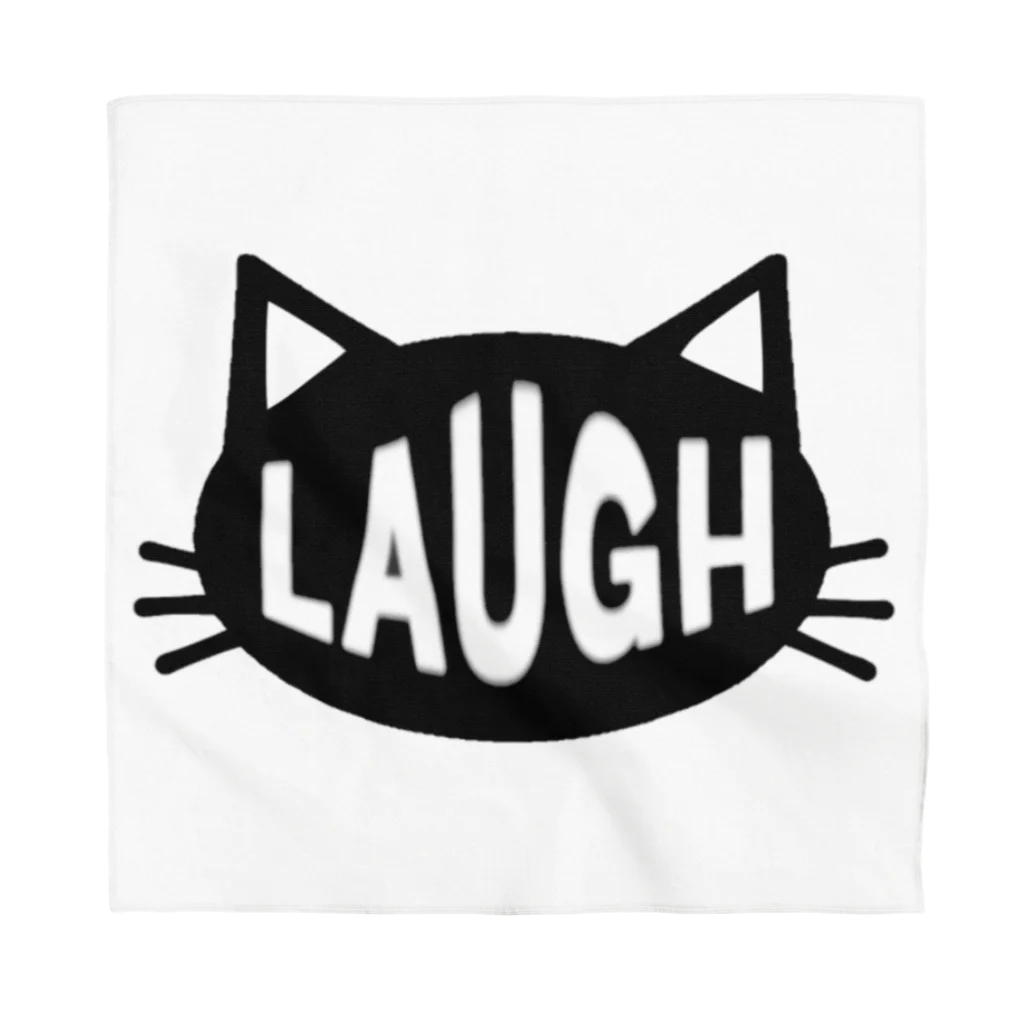 LAUGHのLAUGH ロゴ　黒 Bandana