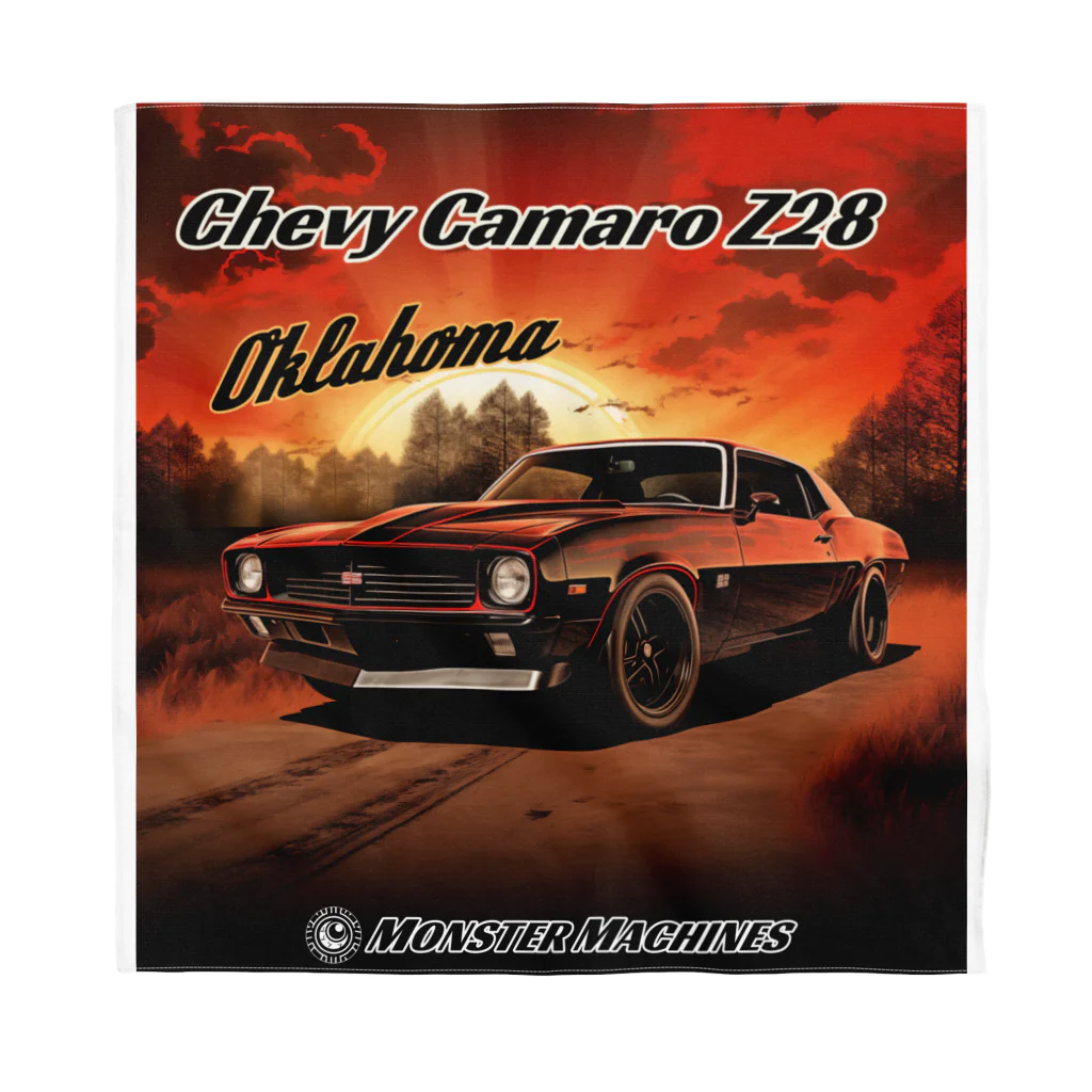 ｱｰﾄｷﾞｬﾗﾘｰ こっそり堂 (笑のChevy Camaro Z28 Oklahoma モンスターマシーン バンダナ