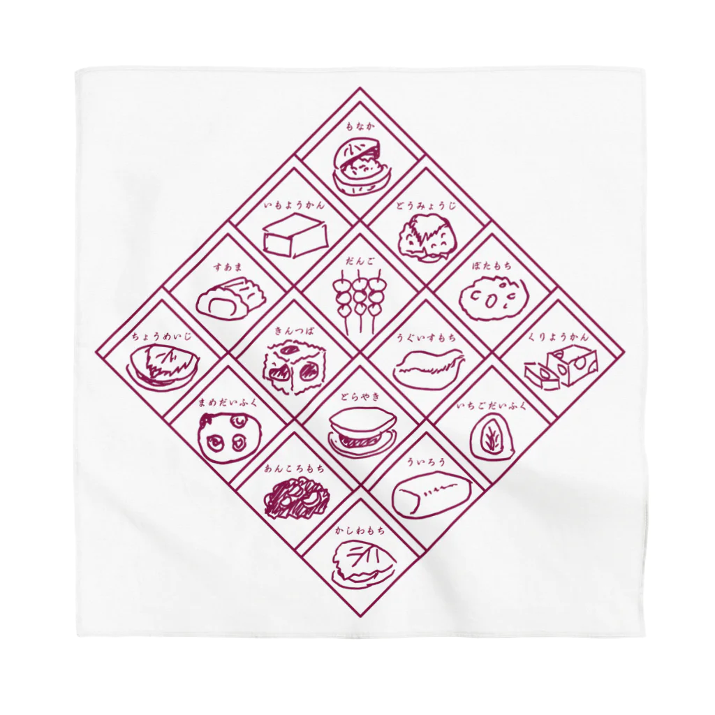 ANKO PRODUCTの和スイーツ井桁仕切 紫 Bandana