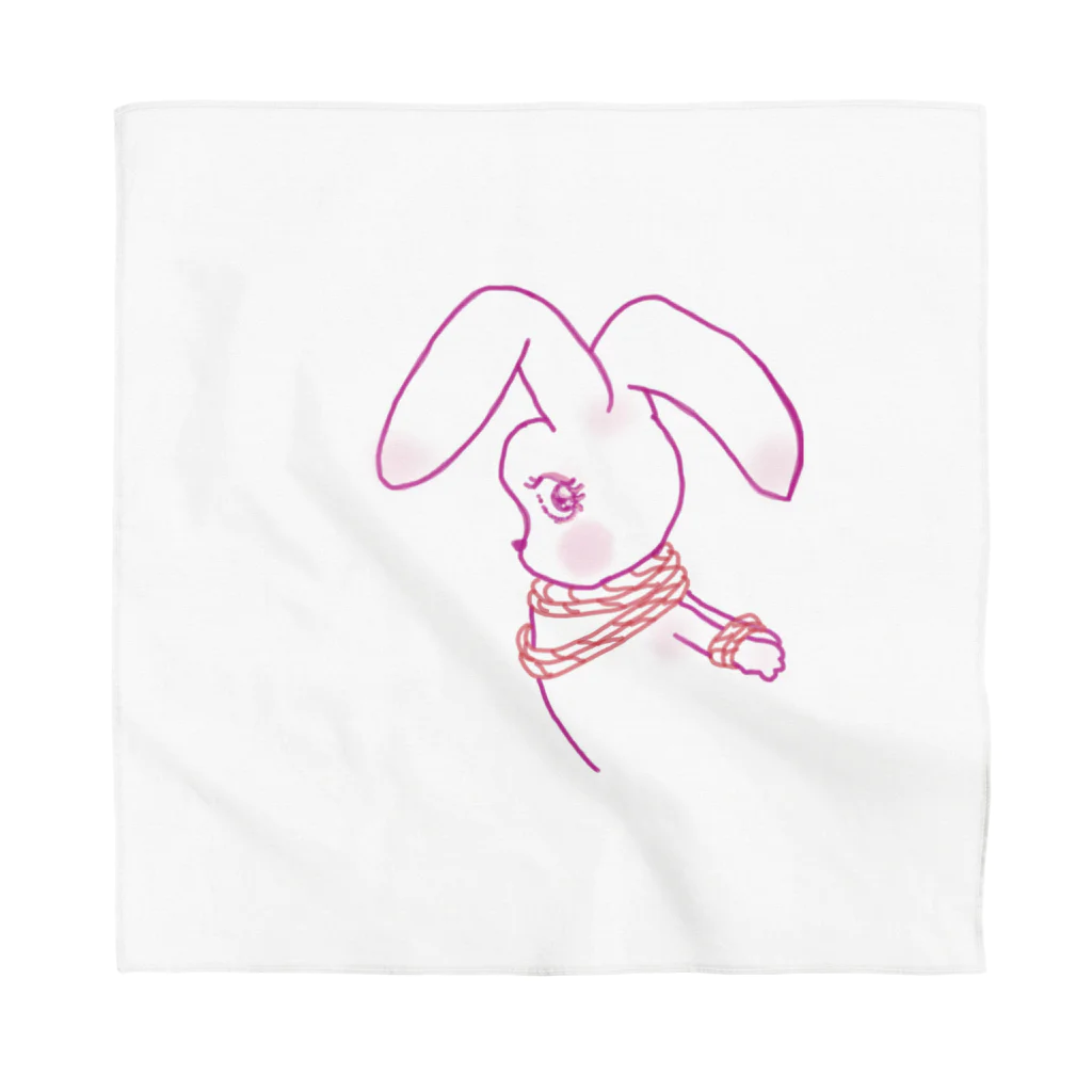 縄猫のお店の縄兎ちゃん/rope bunny （能登半島地震応援アイテム） バンダナ