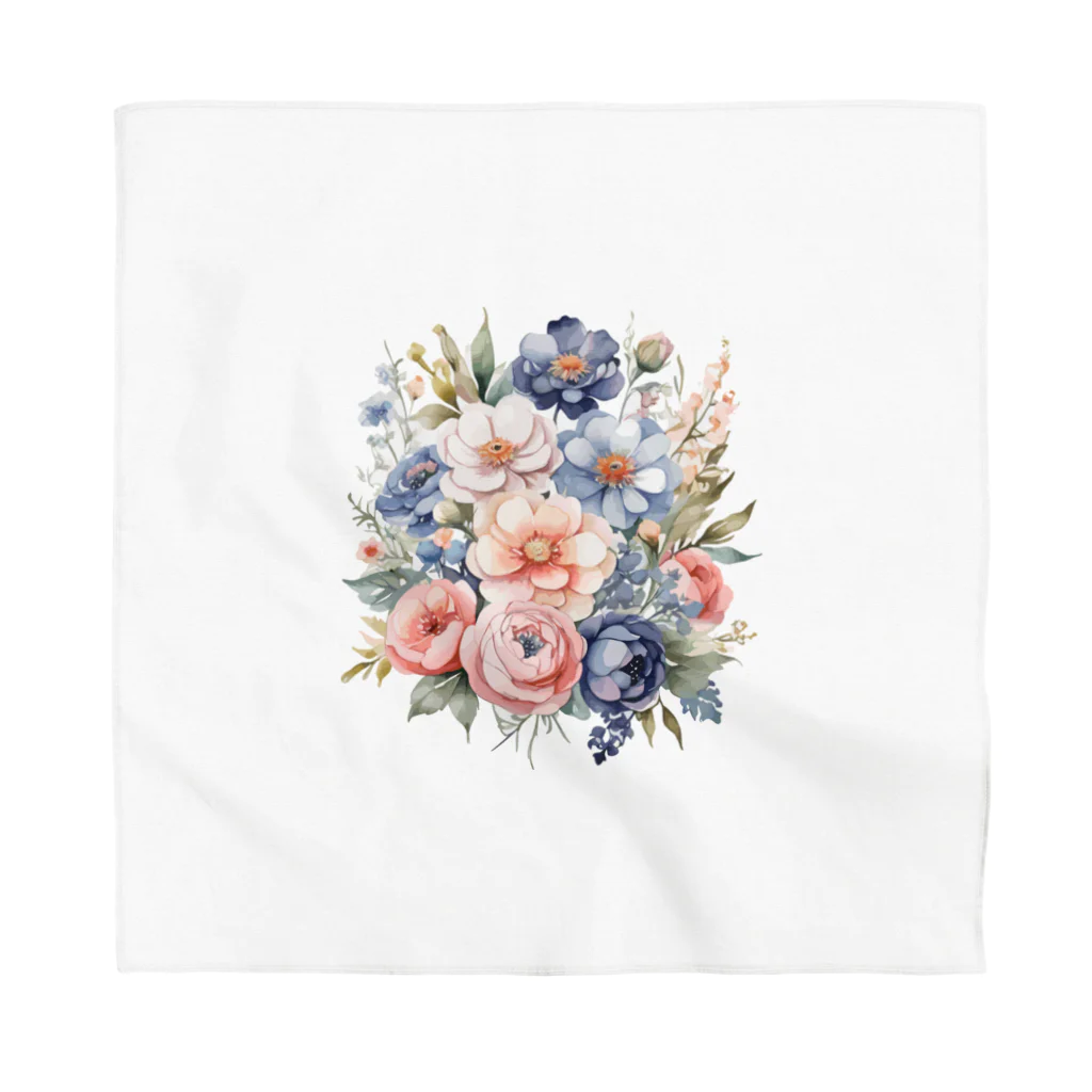 ファンシーTシャツ屋のパステルカラーの花束 Bandana