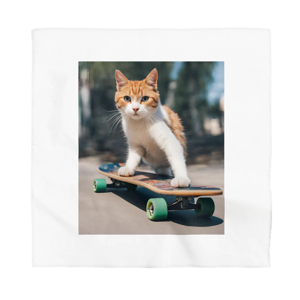 ゴーアップのa cat on the skateboard（スケボネコ） Bandana