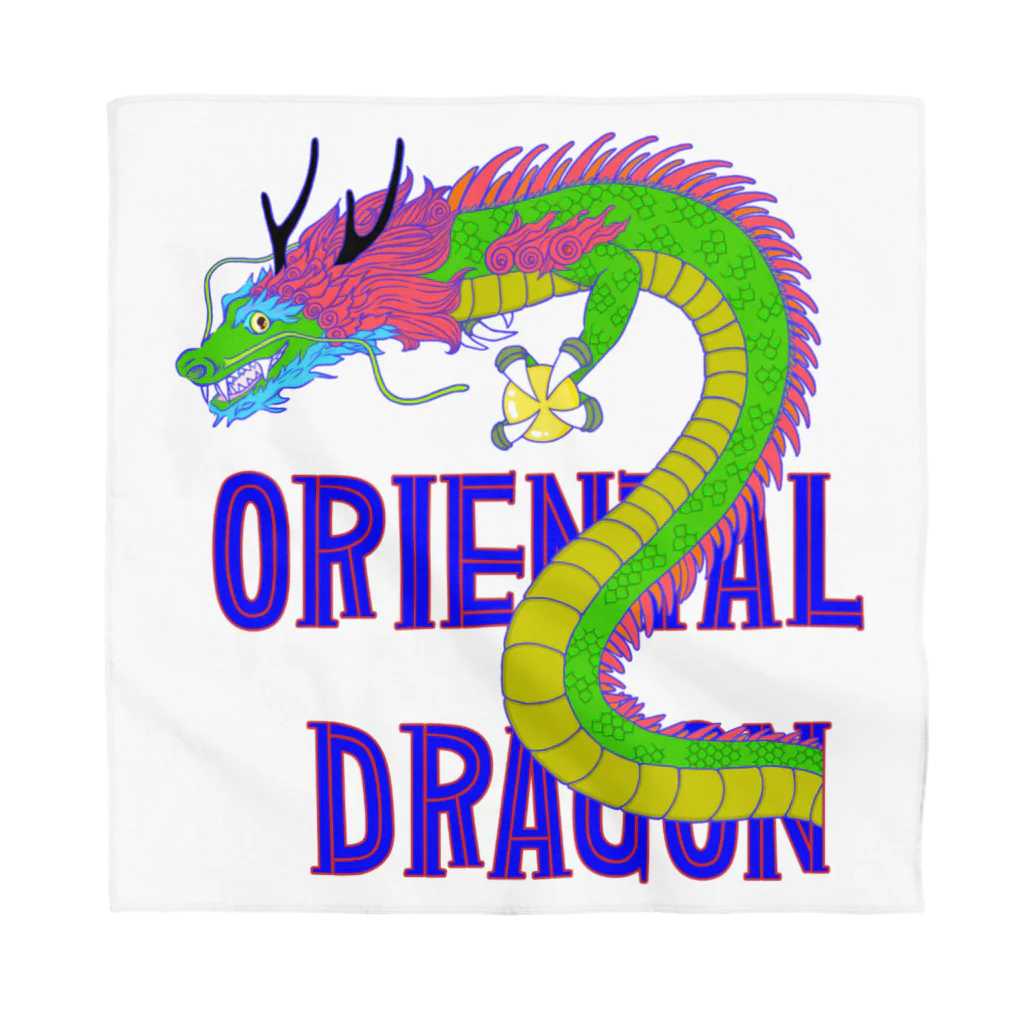 LalaHangeulのORIENTAL DRAGON（龍）英字バージョン Bandana