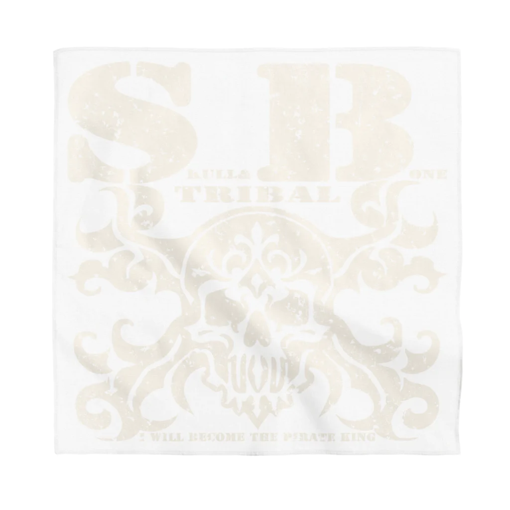 Ａ’ｚｗｏｒｋＳのSKULL&BONE TRIBAL GRUNGE WHT Bandana