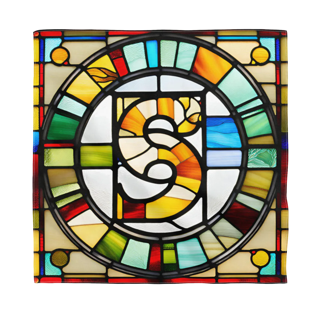 alphabet stained glassのstained glass S バンダナ
