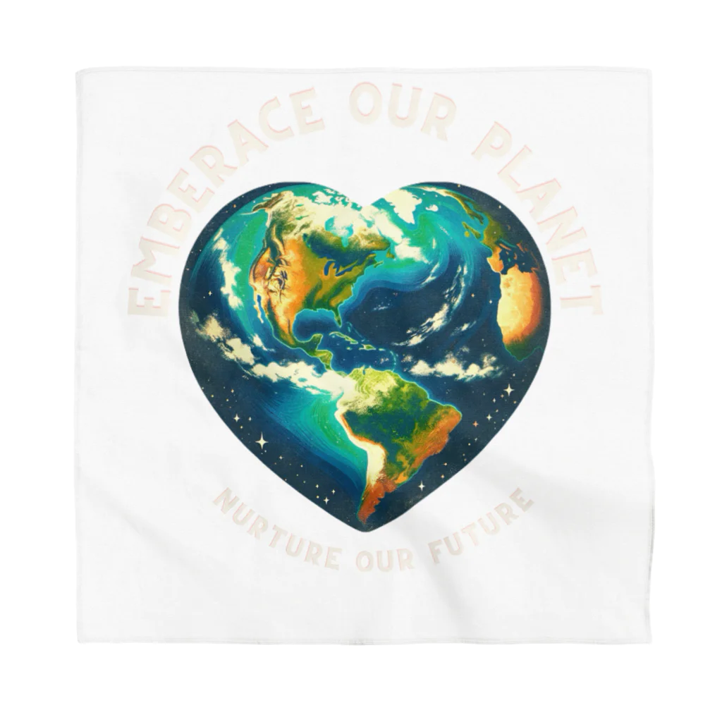 KULIEITAの地球の日　Earth day エコ　地球　ハート Bandana