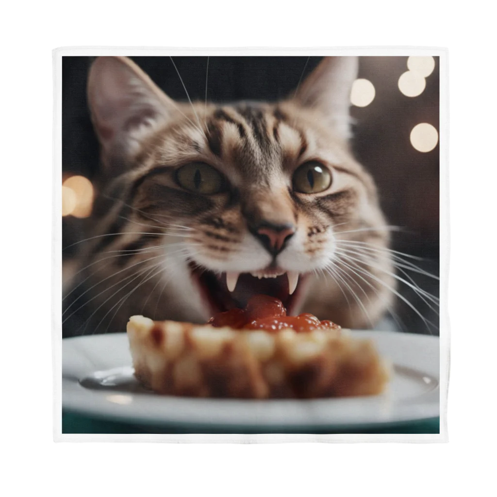 feliceのごはんを食べている猫 バンダナ
