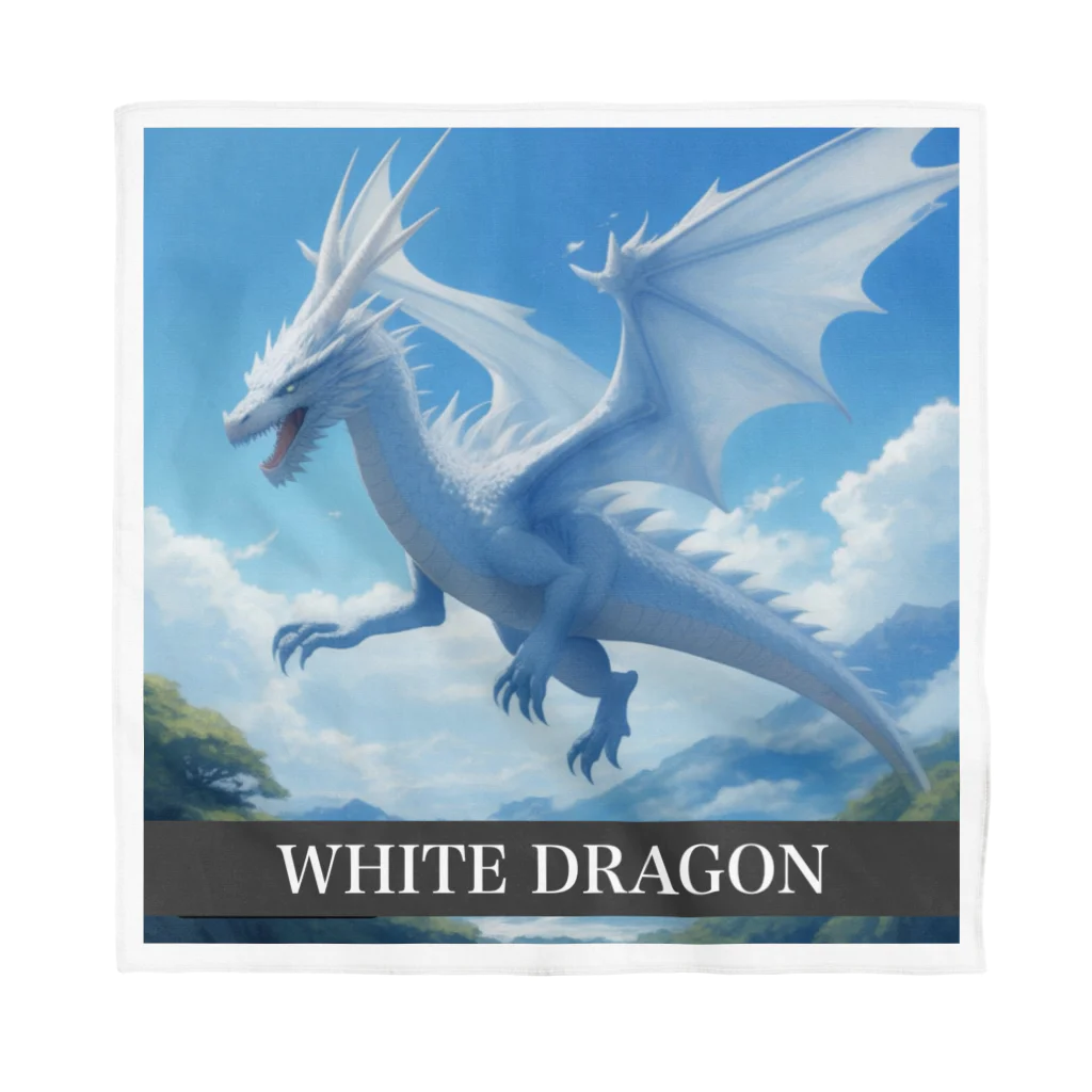 龍 SHINKI神気の龍  WHITE DRAGON Bandana