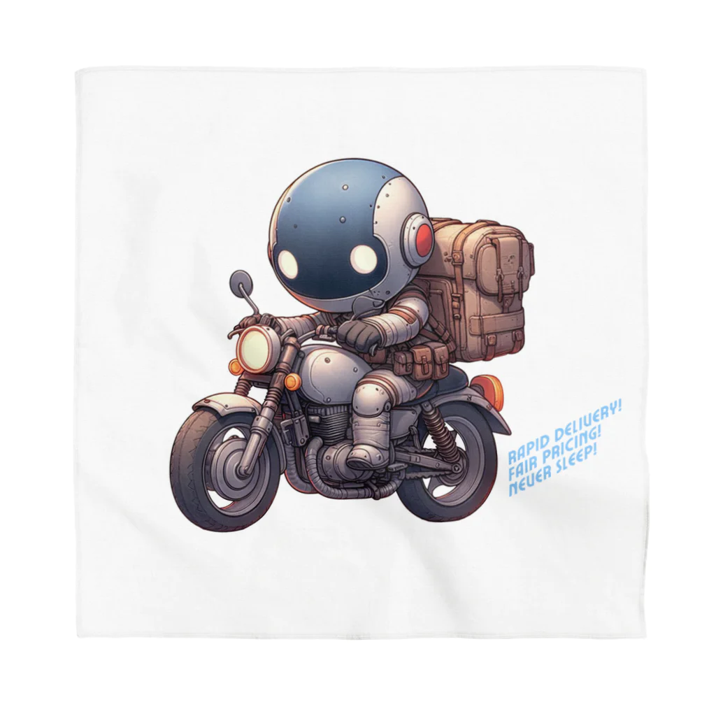 kazu_gのロボットバイク便(濃色用) Bandana