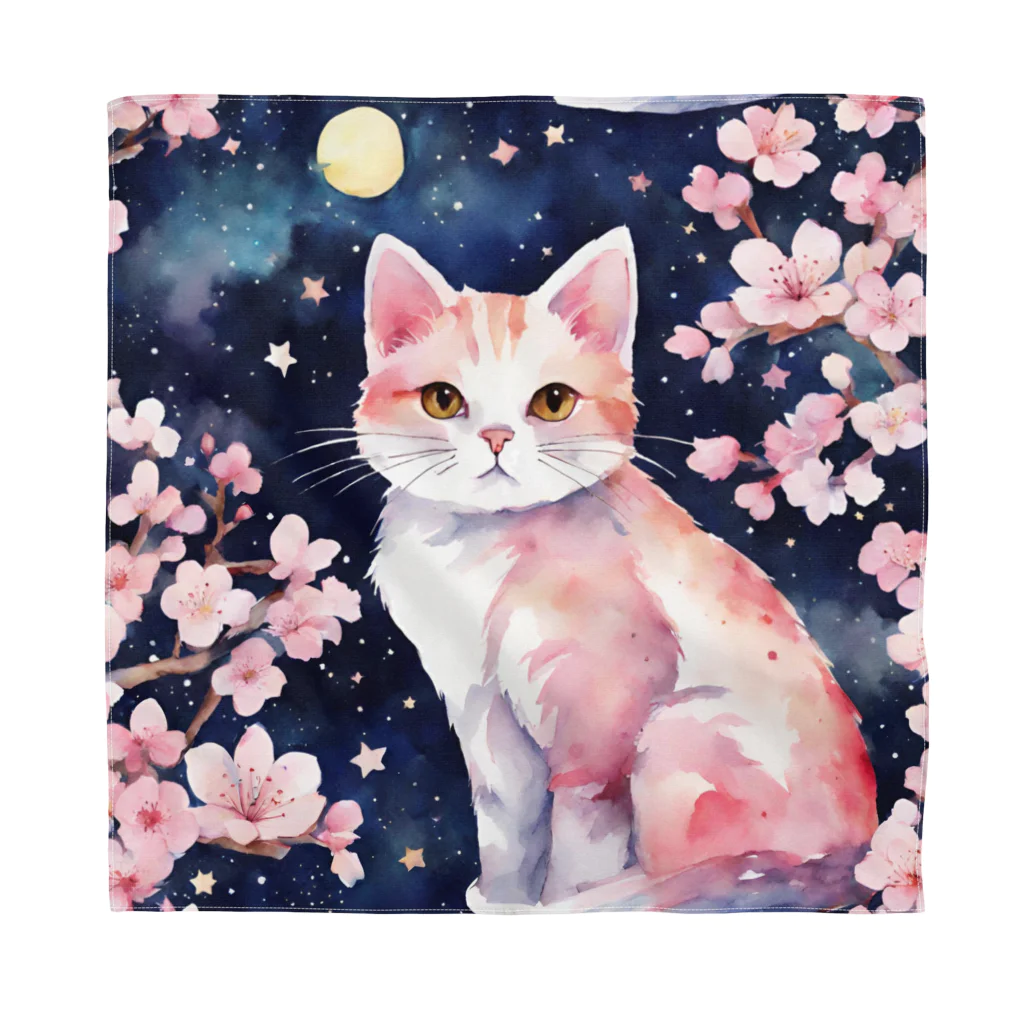 星降る夜にのsakura cat2 Bandana