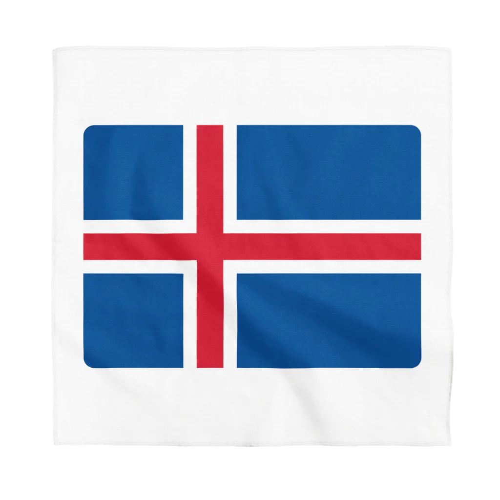 お絵かき屋さんのアイスランドの国旗 バンダナ