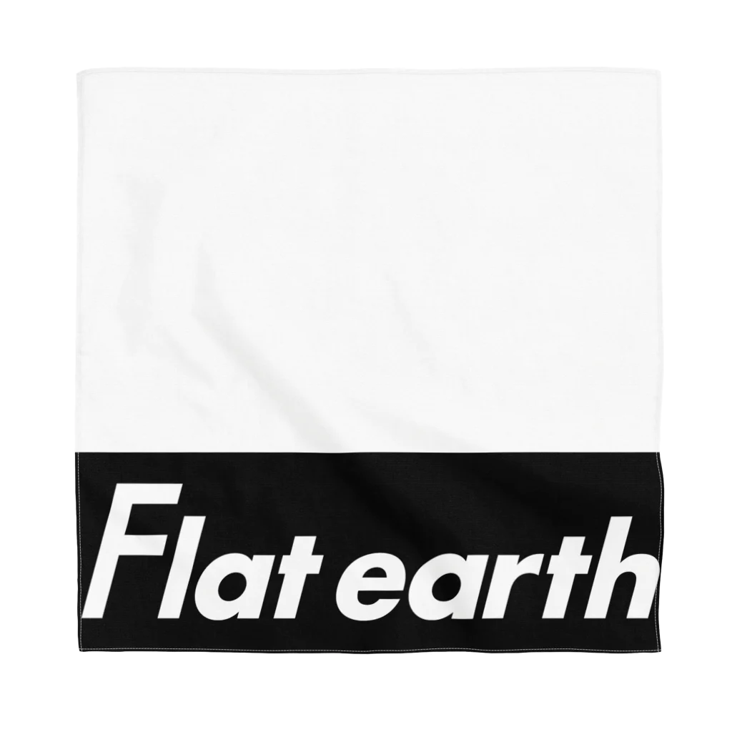 Mappila SHOPのFlatearth Box Logo (BLACK) フラットアース ボックスロゴ(ブラック) Bandana