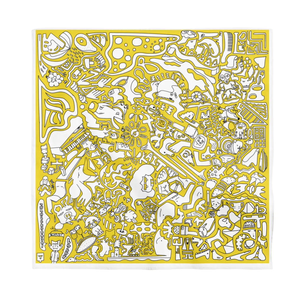 TAKIBENのベン画 YELLOW Bandana