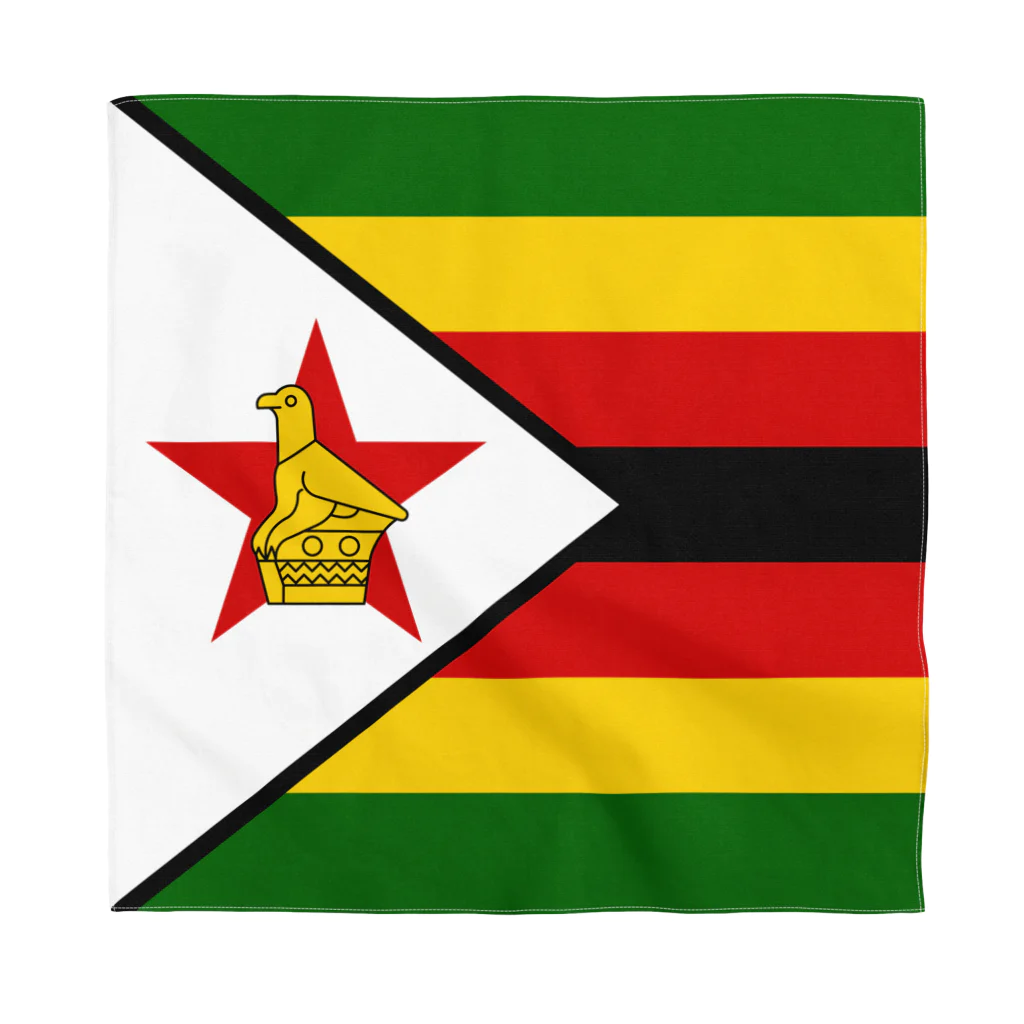 お絵かき屋さんのジンバブエの国旗 バンダナ