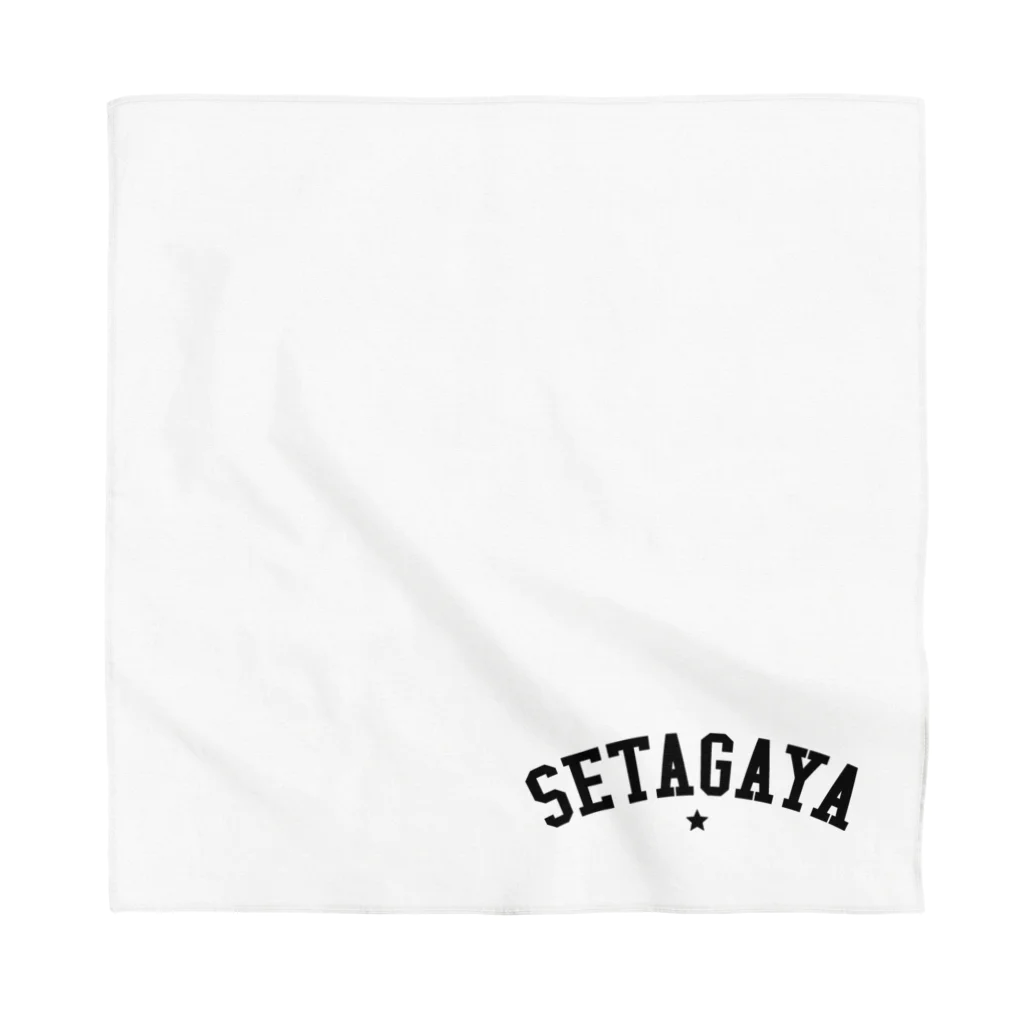 せたが屋さんの世田谷グッズ　ブラックスターロゴ（setagaya item） Bandana
